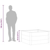  Vrtna Posuda za Sadnju WPC 100x100x54 cm Siva | shoptok.hr