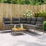 Maison Chic Seti vrtnega pohištva - Vrtna garnitura - Vrtni pohištvo set 3-delna z blazinami siva poli ratan, (21810034) | Shoptok.si