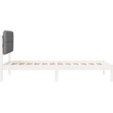  Krevetni okvir s tapiciranim uzglavljem Svijetlo siva Svjetlosiva 205.5 x 85.5 x 84.5 cm | Shoptok.si