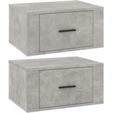  Zidni noćni ormarići 2 kom siva boja betona 50x36x25 cm | shoptok.hr