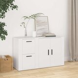 vidaXL Komoda bela 100x33x59,5 cm inženirski les | Shoptok.si
