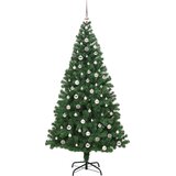 vidaXL Umestno božično drevo Zelena 240 cm PVC, jeklo in plastika | Shoptok.si