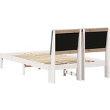  Okvir za krevet s uzglavljem Bijelo 120 x 190 cm tkanina | shoptok.hr