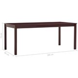  Jedilna miza temno rjava 180x90x73 cm borovina | Shoptok.si