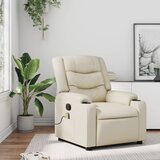 vidaXL Masažni stol krem umetno usnje | Shoptok.si