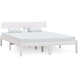  Posteljni okvir bel iz trdne borovine 140x190 cm, (20644394) | Shoptok.si