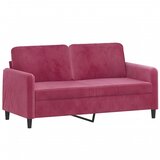  3-dijelni set sofa s jastucima crvena boja vina baršunasti | shoptok.hr