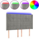 LED uzglavlje svjetlosivo 147 x 16 x 118/128 cm baršunasto | Eponuda.ba