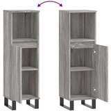 vidaXL Kopalniška omarica siva sonoma 30x30x100 cm inženirski les | Shoptok.si