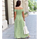 UR/CEO Light green maxi dress with small flowers Mallori | shoptok.hr