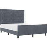 vidaXL Krevet Tamno Siva 160x200 cm Baršun | shoptok.hr