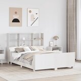 vidaXL Knjižna postelja brez vzmetnice bela 120x200 cm trden les | Shoptok.si