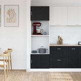 vidaXL Kuhinjska omarica Črn hrast Inženirski les 60 x 57 x 207 cm | Shoptok.si