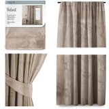 Restilo Bež žametna zavesa AmeliaHome Velvety, 245 x 140 cm | Shoptok.si