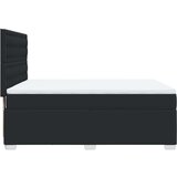 vidaXL Box spring postelja z vzmetnico črn 140x190 cm umetno usnje | Shoptok.si