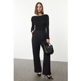 Trendyol Black Low Waist Wide Leg/Wide Leg Woven Trousers | Shoptok.si