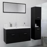  Komplet kopalniškega pohištva črne barve iverna plošča, (20909656)
