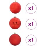 vidaXL Set božičnih okraskov 3 pcs Rdeča | Shoptok.si