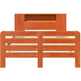 vidaXL Posteljni okvir brez vzmetnice voščeno rjav 120x200 cm borovina | Shoptok.si