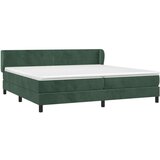  Krevet s oprugama i madracem tamnozeleni 200x200 cm baršunasti | shoptok.hr