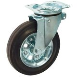  Zakretni kotač za transportna kolica (Promjer kotačića: 200 mm, Nosivost: 200 kg, Valjkasti ležaj, S pločom) | shoptok.hr