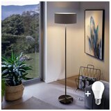  led podna lampa tunja 1xE27/20W/230V, prečnik 38 cm, crna/braon | Eponuda.com