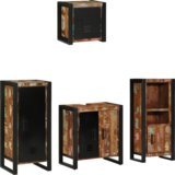 vidaXL Set namještaja za kupaonicu 4 pcs Čvrsto reciklirano drvo | shoptok.hr