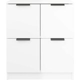  Komoda visok sijaj bela 60x30x70 cm konstruiran les, (20654097) | Shoptok.si