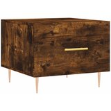 Maison Chic Klubska mizica - kavna mizica - Nizka mizica dimljeni hrast 50x50x40 cm inženirski les, (21755372) | Shoptok.si