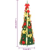  Umjetno božićno drvce 200 LED žarulja zeleno 210 cm | shoptok.hr