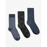 Koton Set of 3 Crewneck Socks Multicolored, Geometric Pattern Cene