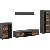 MID.YOU Dnevni Regal Jam, Videz Starega Lesa, 4-Delni | Shoptok.si