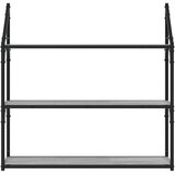  Zidna polica s 3 razine sivog hrasta sonome 80x21x78,5cm drvena | shoptok.hr