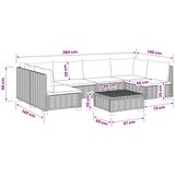  7 kom. Ratan Lounge Set s Jastucima GENDT Prirodni ratan | shoptok.hr