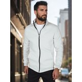 DStreet Bluza męska rozpinana ze stójką jasnoszara | shoptok.hr