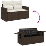 vidaXL 7-dijelni set vrtnih sofa od poliratana s jastucima smeđi | shoptok.hr