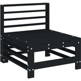  Srednja vrtna sofa crna od masivne borovine | shoptok.hr