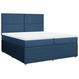 vidaXL Krevet s oprugama i madracem plavi 200 x 200 cm od tkanine Cijene