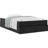  Posteljni okvir z vzmetnico Črna 120 x 190 cm Umetna koža | Shoptok.si