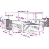  Set vanjskih sofa 5 kom. Prirodna i bež Čvrsto drvo akacije | shoptok.hr