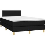  Box spring postelja z vzmetnico LED črna 120x200 cm blago, (20725731) | Shoptok.si
