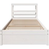 Okvir kreveta s uzglavljem bijeli 75x190 cm od borovine | Eponuda.com