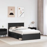  Krevetna konstrukcija Crna 135 x 190 cm Konstruirano drvo | shoptok.hr