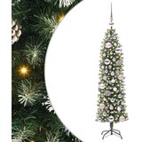  Umjetno vitko božićno drvce Zelena i bijela 120 cm | shoptok.hr