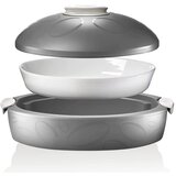 Evviva Termo posoda s pekačem Enjoy 45x28xh18cm / 3l / siva / plastika, porcelan, (20455416) | Shoptok.si