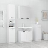  4-dijelni set kupaonskih ormarića bijeli od konstruiranog drva | shoptok.hr