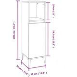 3-dijelni set kupaonskog namještaja boja hrasta sonome drveni | shoptok.hr