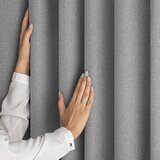 Restilo CORITA curtain, steel grey, plain, classic-modern style, multifunctional tape, textured fabric with blackout effect, 140×160 cm | shoptok.hr