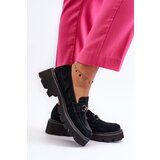 VINCEZA Massive Women's Suede Moccasins Black Neloria | Shoptok.si