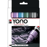 akrilni markerji, YONO, 1,5 - 3,0 mm, set 6 PASTEL, (21656245)